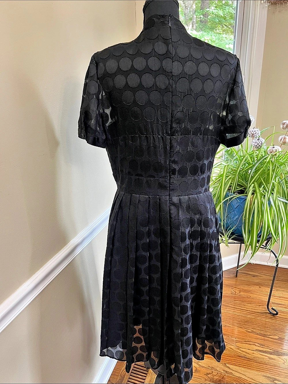 Alex Marie Black Polka Dot Dress Size 10 - Picture 5 of 15